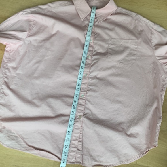 THINGS BETWEEN Aspen Oversized Button Down Top in Baby Pink - Picture 8 of 11